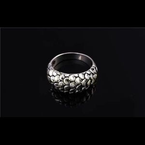Anthropologie Solid Sterling Silver Mermaid Band Animal Nature Theme Ring